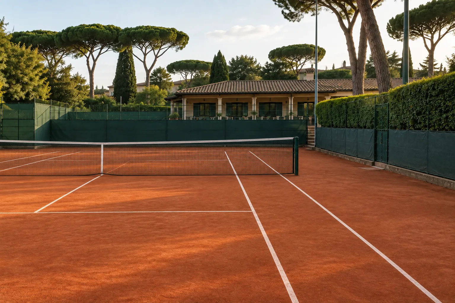 Campo Centrale illuminato al tramonto